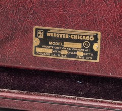 Original 1950 WEBSTER-CHICAGO Model 100-621 RECORD PLAYER turns on as-is parts