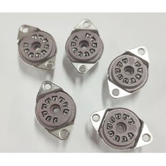 (5PACK)- 9 Pin For Belton Socket, Bottom Mount Micalex .75″ Chassis Hole USA