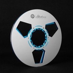 New One 10.5″ Blue Silver Aluminium Empty Tape Reels For R2R Tape Recorders