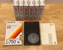 SONY ES L-750 Dynamicron BETA Standard Grade Video Cassette Lot of 7