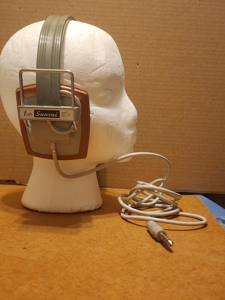 Vintage Sansui Headphones – Model SS-1 Adjustable Headband – Over Ear – FreeShip