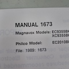 Magnavox Philco Manual 1673 Stereo Systems 1989 Technical Service Illustrated