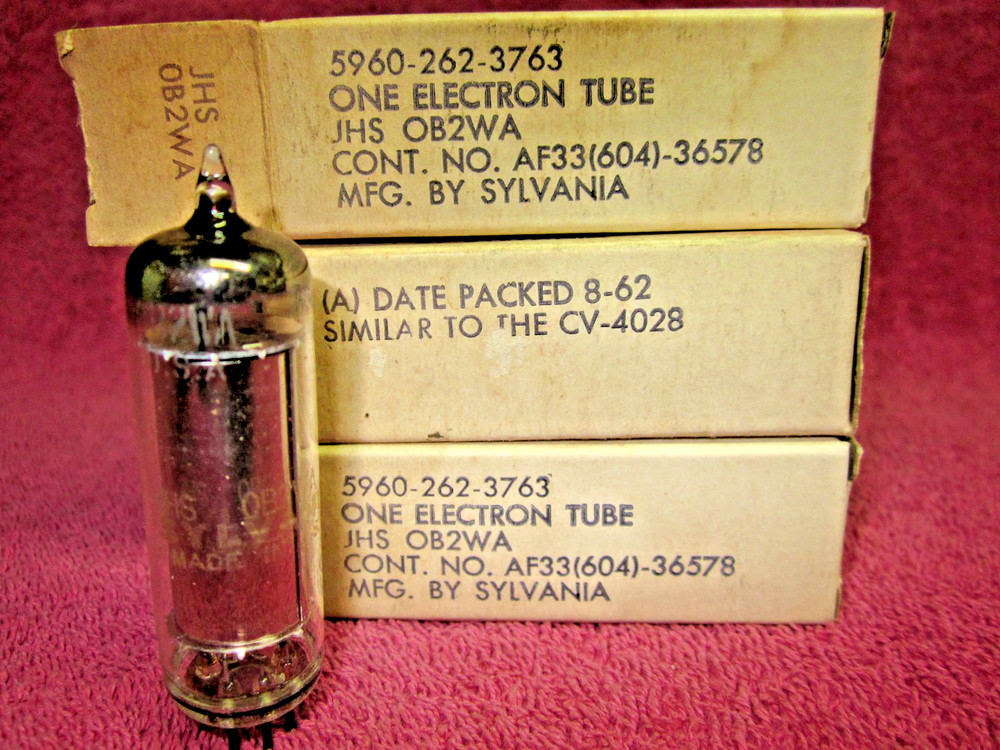NIB 3pcs JHS-0B2WA Sylvania Glow Regulator Tubes NOS 0B2