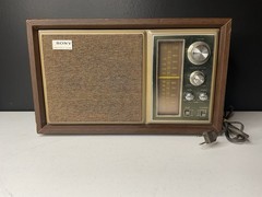 Vintage Sony ICF-9550W AM/FM Radio High Fidelity Sound Wood Case 1970’s Tested