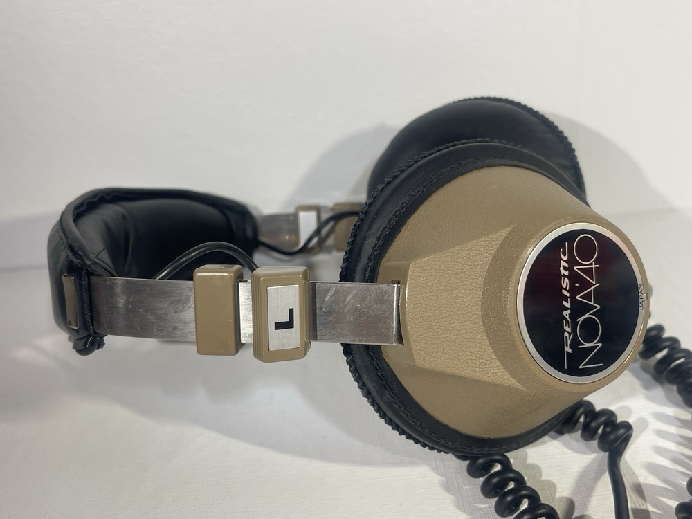Vintage Realistic Nova Pro Hi-Fi Stereo Headphones Tested Working Retro