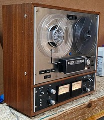BEAUTIFUL TEAC A-4010GSL 4010 GSL 7 INCH REEL TO REEL WITH ORIGINAL DUST COVER !