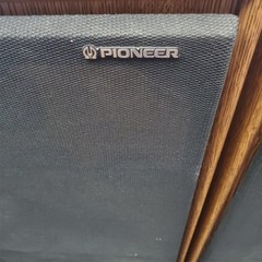 Pair Of Pioneer Colored Vinyl Laminated Wood Floor Speakers