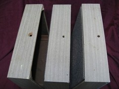 VTG Argos tweed blond wood slanted Speaker wall Baffle for 8-12″ speakers