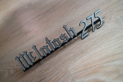 McINTOSH MC275 BLACK+BRUSHED LOGO EMBLEM LABEL BADGE – New Reproduction for DIY