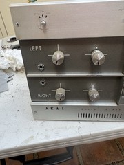 Akai M-9 reel to reel two mono amplifiers with power supply for parts