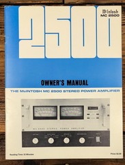 McIntosh MC 2500 MC-2500 Amplifier Issue 1 Owners / User Manual *Original*