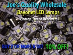 (7) BAYONET LED LAMP 6.3V/AC/-Mc/Mac-AMP/STEREO MR-77 MR-78–COLOR CHOICE ! BULB