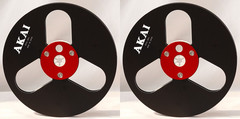 One Pair Blue Black TAPE REEL Akai 7” inch Light Metal Aluminum Take Up Reel