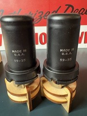 Matched Pair 1959 RCA 6C5 Metal Tubes 539C Tested NOS NIB 🔈