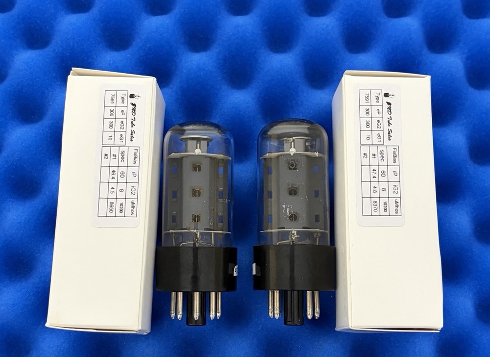TWO McIntosh 7591A Tubes / Amplitrex Tested Approx 80% / Good Close Matched Pair