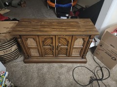 Magnavox Vintage Stereo Console w/ Record Player Turntable, AM/FM, Wood Cabinet