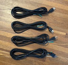 18 AWG Grounded Power Cable. Guitar Amplifiers, Tube Amps, Preamps, Reel to Reel