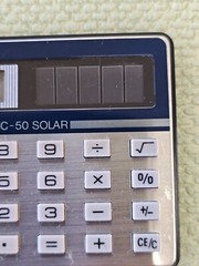 Mini Solar Calculator – Complex SC-50 – Working – Early 70s Credit Card Size!