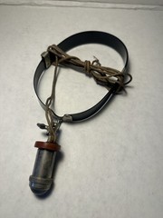 Vintage Headlamp Metal Headband Light Industrial Medical Miner Style Cloth Cord