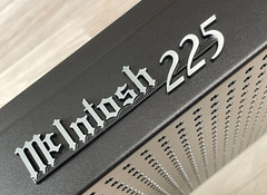 McINTOSH MC225 AMPLIFIER LOGO EMBLEM BADGE BLACK+BRUSHED – for DIY