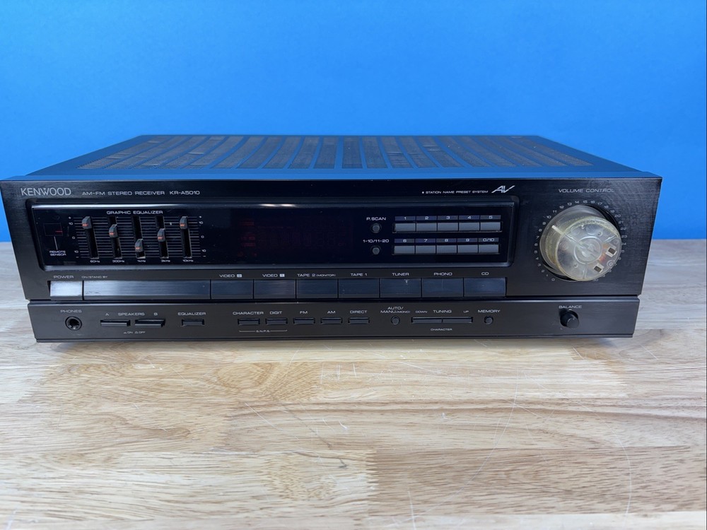 Vintage Kenwood KR-A5010 Stereo Receiver Graphic Equalizer Phono Input Works