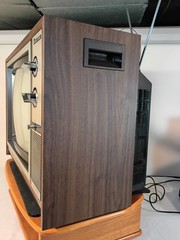 🔥1976 MGA Vintage CRT TV Retro Gaming 19” Tube RF MOD Woodgrain CLEAN 80s Color