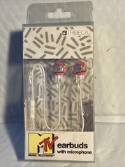 MTV Music Television Stereo Earbuds With Mic- Brand New Sealed – in ear fit NIP