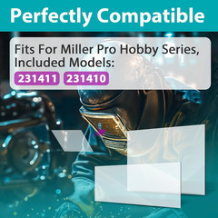30 PCS 231411 231410 inside outside Clear Cover Lens Kit Compatible with Miller,