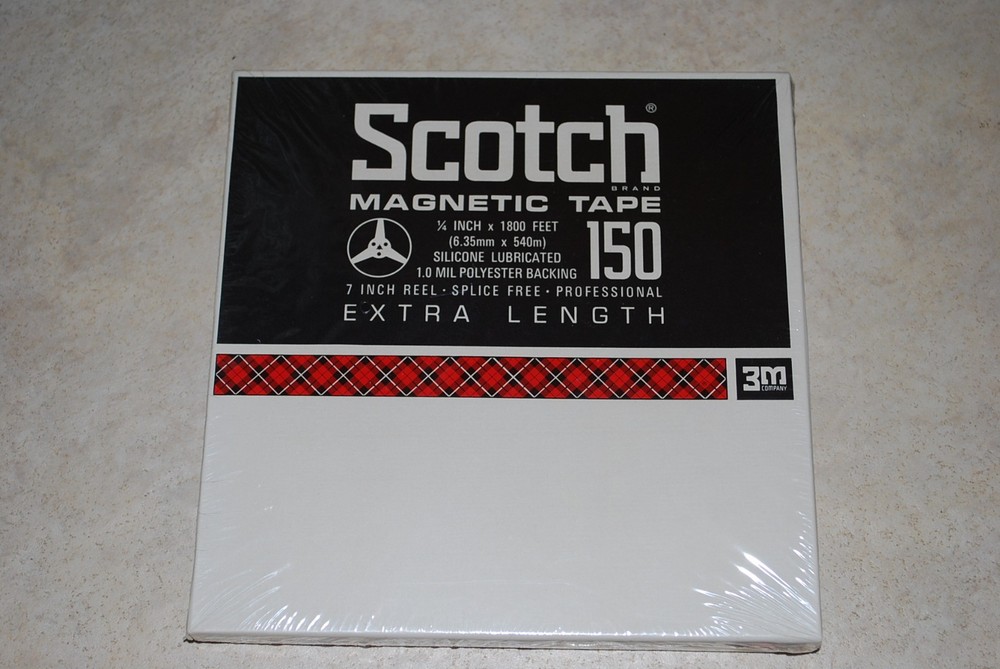 SEALED – SCOTCH Magnetic 150 Blank Reel To Reel 7” Tape 1/4” x 1800 Ft –