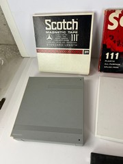 Lot 7 Scoth BASF Reel to Reel Tape Box Magnetic 7″ German Hard Plastic Case