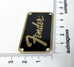 Fender Transitional Amp or Case Logo Badge Custom Made Metal with Gold Screws