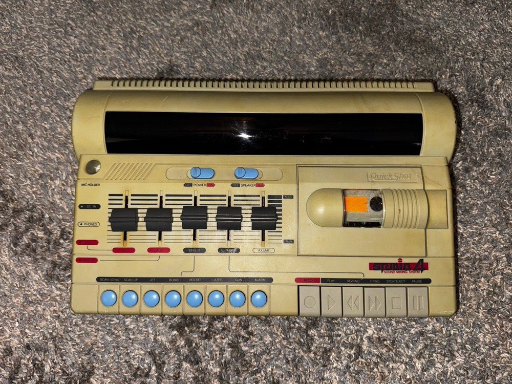 QuickShot Studio 4 Sound Mixing System QS-2050 1988 Cassette Deck Audio Recorder