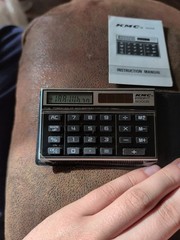 Vintage KMC 9000B Solar Power Calculator Wallet Pocket Credit Card Size Taiwan