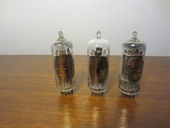 Lot of 3 RCA Clear Top 6CG7 6FQ7 Tubes – Hickok Tested