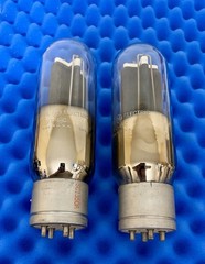 TWO GE VT-4-C Tubes / Matched Within 1% Gm / Amplitrex Tested +100% / 211 / 1940