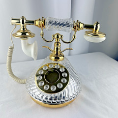 Hentak Limited Model HT-00 Siecle Collection Clear Gold Telephone Retro