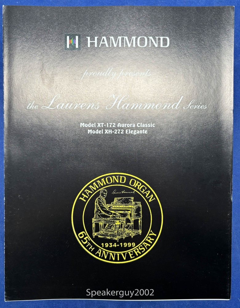 Original Hammond Organ Sales Brochure / XT-172 XH-272 – Laurens Hammond Series