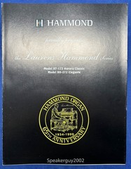 Original Hammond Organ Sales Brochure / XT-172 XH-272 – Laurens Hammond Series