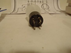 SYLVANIA NUMBER 2 ,PLUG IN RESISTOR VACUUM TUBE TESTED 5.6 OHMS COLD, 4 PIN