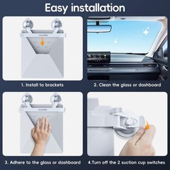 Yacesyn For Starlink Mini Suction Cup Mount For Dashboard Windshield Ensures