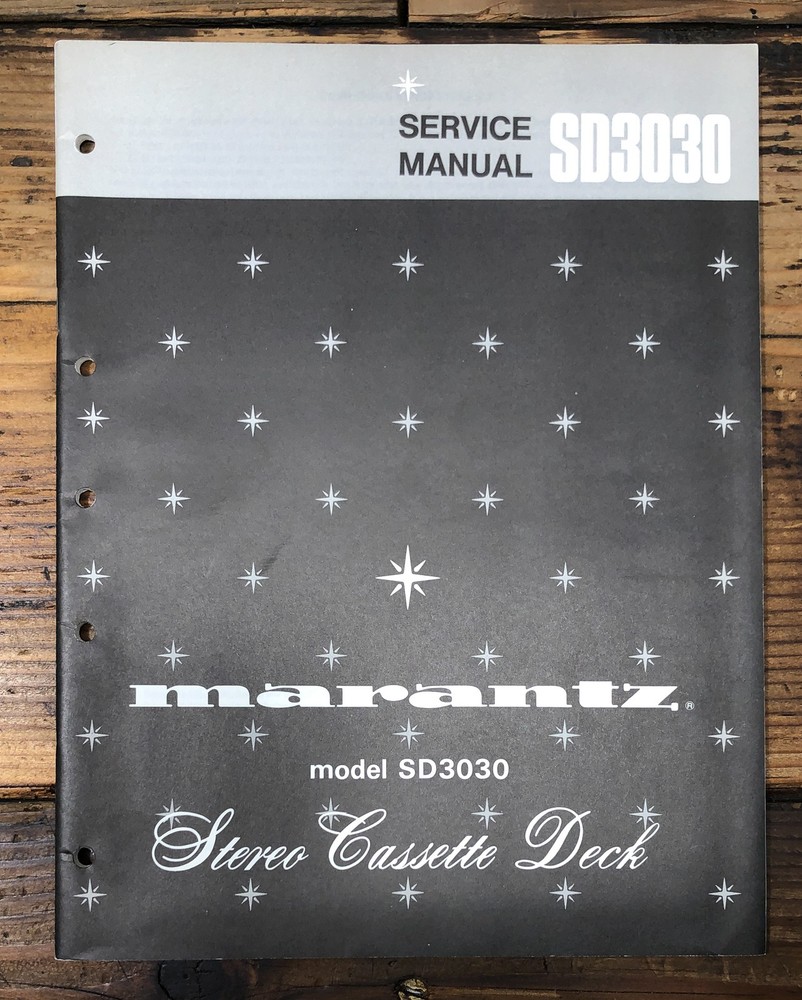 Marantz SD3030 Cassette Service Manual *Original*