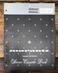 Marantz SD3030 Cassette Service Manual *Original*