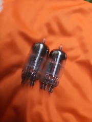 Matched BECKMAN 12AV7 STEREO TUBE ** 2 PIECES ** Tested Strong (T35)