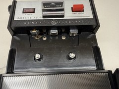 GE Vintage Cassette Tape Recorder Solid State M8400 Black And Silver – READ DESC