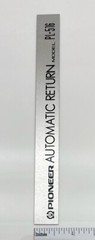 Pioneer Turntable Badge Logo For Deck of PL-516 Custom Made Aluminum Self Stick
