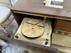 🍊Vintage 1950s/60s MCM Decca ‘The Riverside’ Hi-Fonic Record Player Console!
