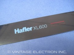 NOS HAFLER “XL600 Excelinear” Front Face / Panel Self-Adhesive Label Logo Strip