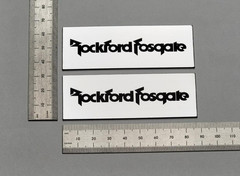Rockford Fosgate Speaker Badge Logo Custom Made 3D Incised Pair With Adhesive