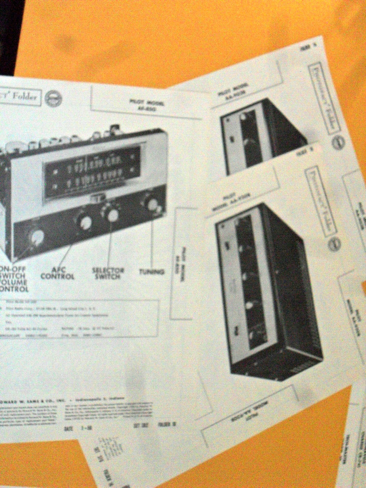 PILOT AA-903B AA-920B Amplifiers & Tuner AF-850 – Schematics – SAMS PHOTOFACT