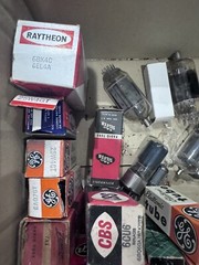 Box Lot of 50+ Large TV / AUDIO / GUITAR / AMPLIFIER / HAM / RADIO Tubes RCA GE